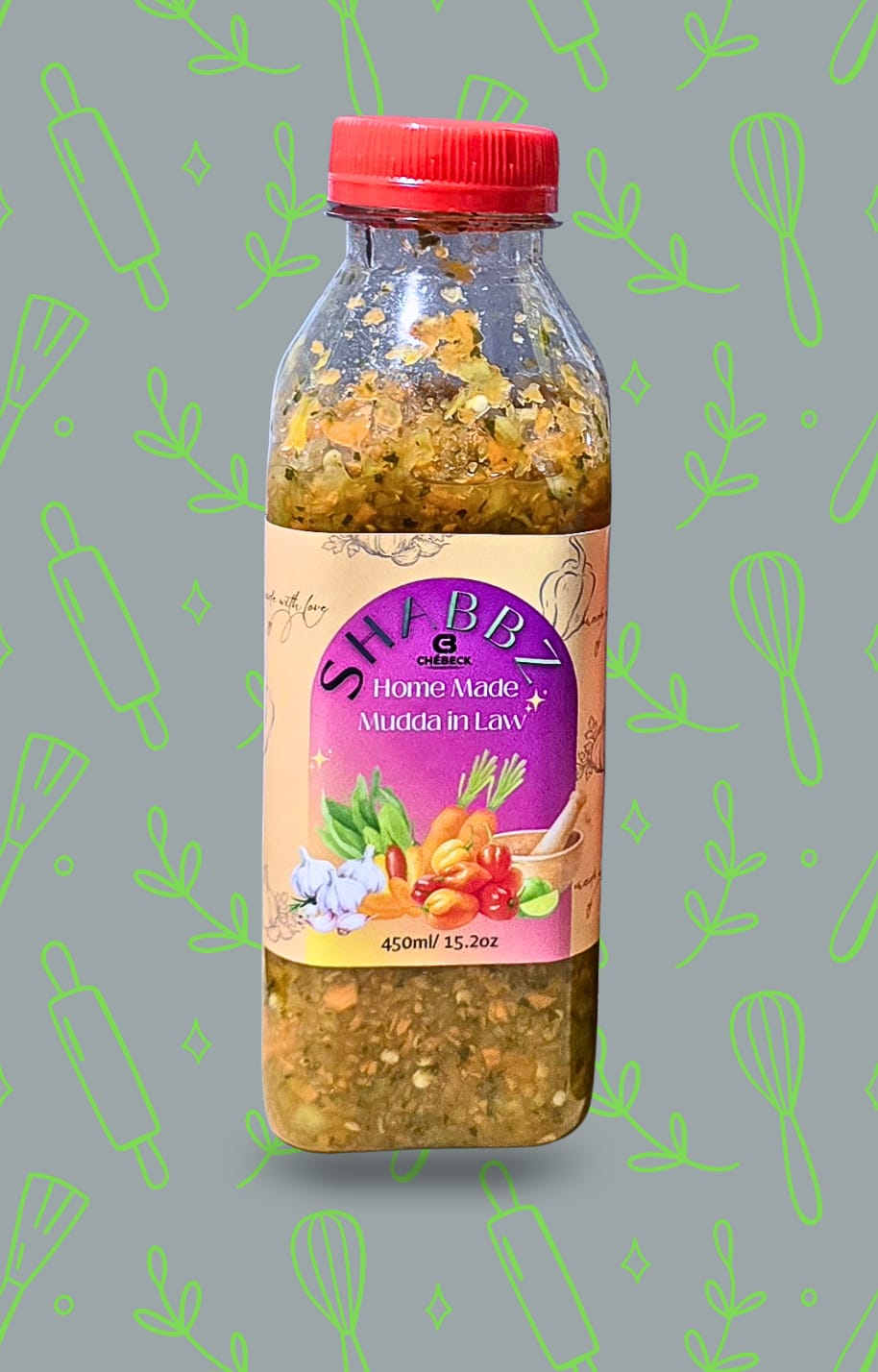 Shabbz Homemade Mudda in Law – Trini Best Pepper Chutney 500 ml